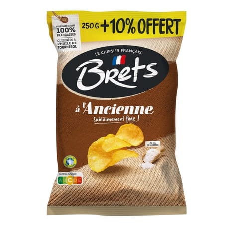 Bret's chips à l'ancienne au sel de Guérande 250g + 10% offert