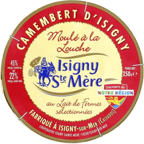 Isigny Ste Mère camembert moulé à la louche 250g