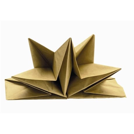 Mesa bella serviettes x12 étoile or pré pliée 40x60cm