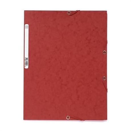 Exacompta chemise élastique 3 rabats carte lustrée rouge