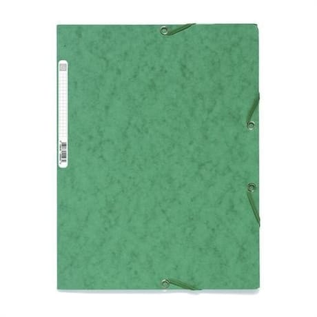 Exacompta chemise élastique 3 rabats carte lustrée vert