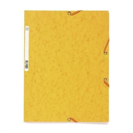 Exacompta chemise élastique 3 rabats carte lustrée jaune