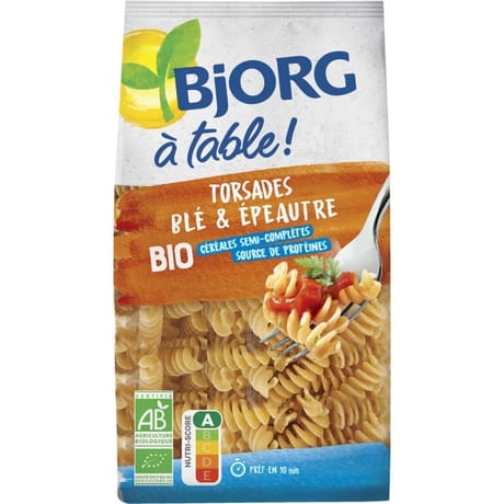 Bjorg torsades blé et petit épeautre bio 500g