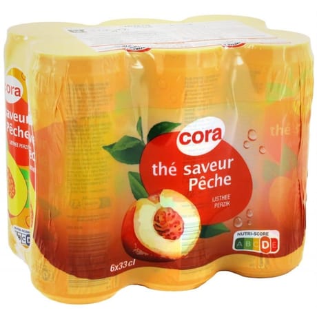 Cora boisson thé saveur pêche 6x33 cl