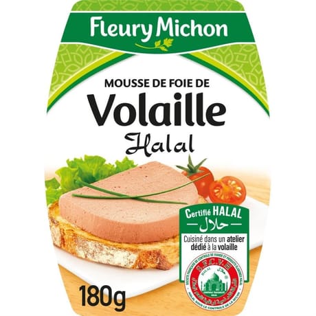 Fleury michon mousse de foie volaille halal 180g