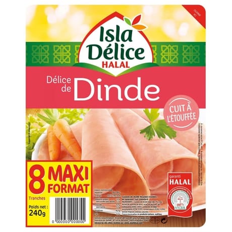 Isla Délice délice de dinde halal 8 tranches 240g