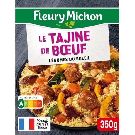 Fleury Michon tajine de boeuf aux légumes du soleil en sachet 350g