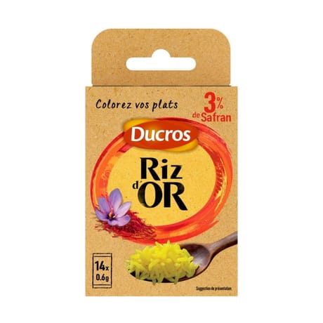 Ducros riz d'or boîte 14 sachets 8.4g