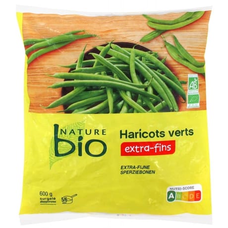 Nature bio haricots verts extra-fins bio 600g