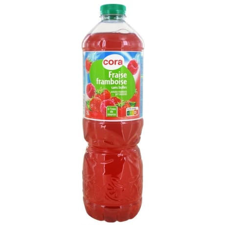 Cora boisson aux fruits fraise framboise 2 l