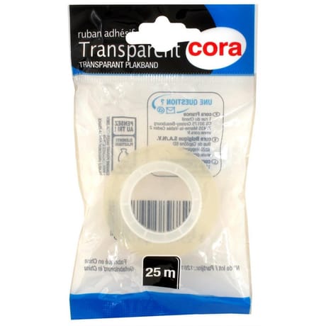 Cora recharge ruban adhésif transparent 25m