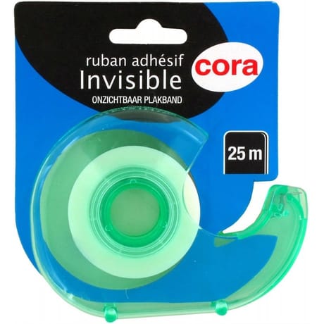 Cora  dévidoir avec un ruban adhésif invisible 25m