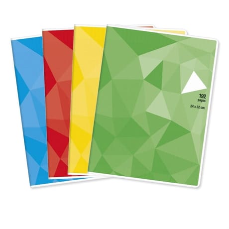 Cora cahier piqure 24x32 192p seyes 90 gr couverture polypro