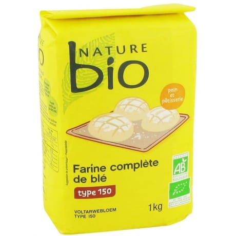 Nature bio farine complète de blé T150 1kg