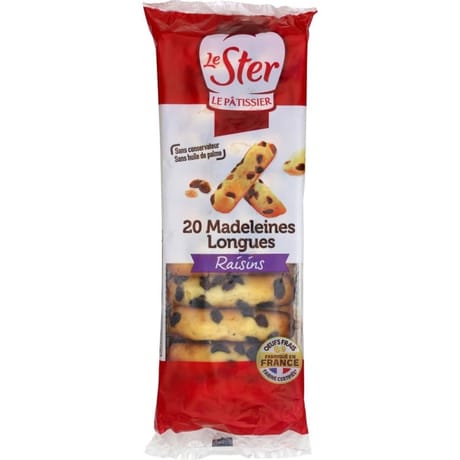 Le Ster Madeleines longues aux raisins 250g