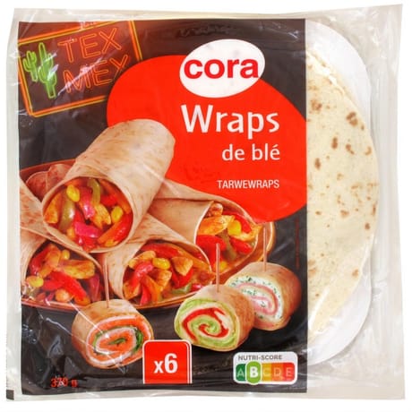Cora tortillas wraps x 6 pièces 370g