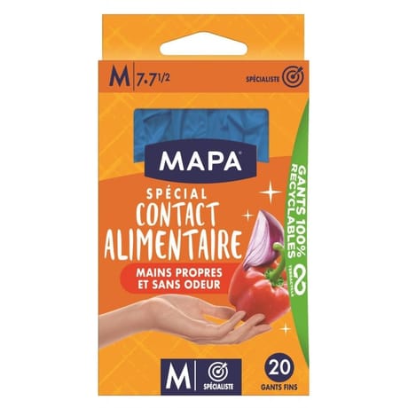 Mapa gants contact alimentaire x20 taille M