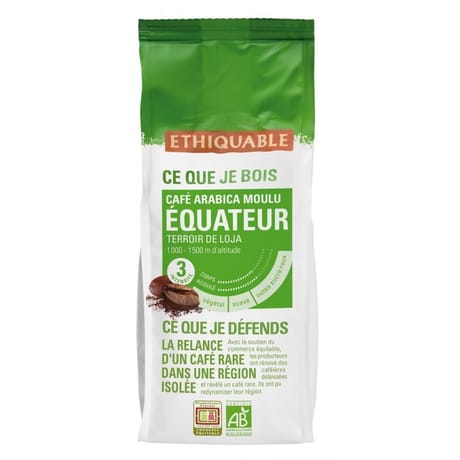 Ethiquable café moulu d'Equateur bio 250g