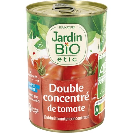 Jardin bio étic double concentré de tomates bio 140g