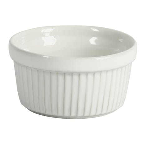 Lot de 2 ramequins 9cm coloris blanc