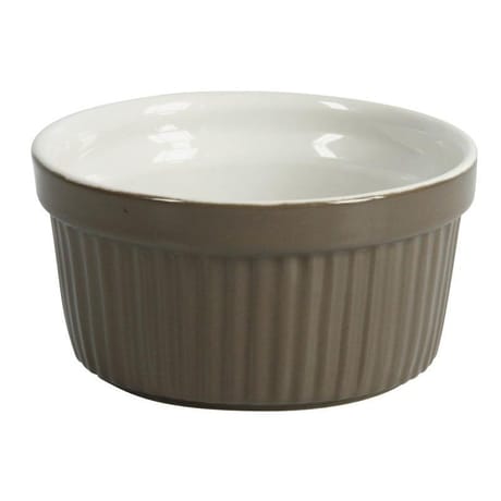 Lot de 2 ramequins 9cm coloris taupe