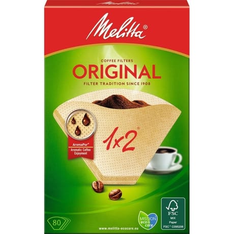 Melitta filtres 1x2 brun x80 FSC
