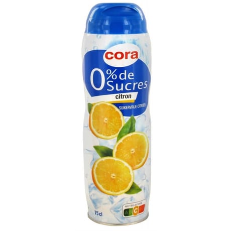Cora boisson concentrée 0% sucre citron 75cl
