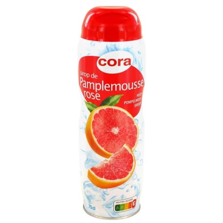 Cora sirop de pamplemousse rose 75cl