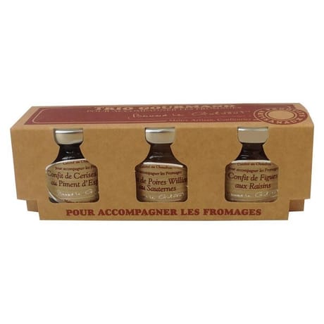 Coffret trio gourmand confits de fruits 3x40g
