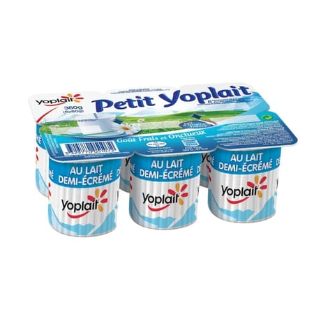 Petit Yoplait fromage frais nature au lait 1/2 écremé 3.8 % mg 6 x 60g