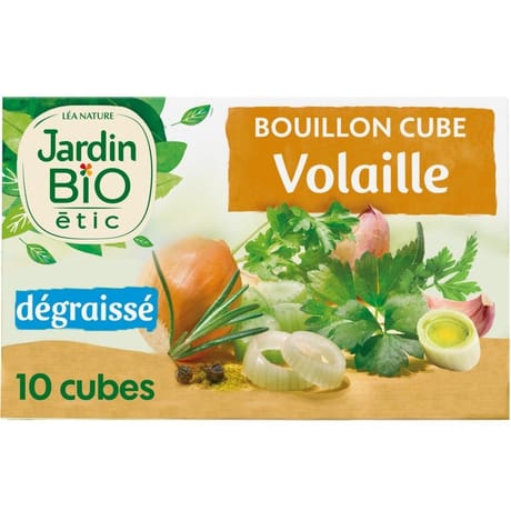 Jardin bio etic bouillon cube volaille dégraissés/huile de palme bio 100g