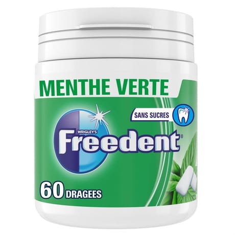 Freedent chewing-gum sans sucres menthe verte x60 - 84g