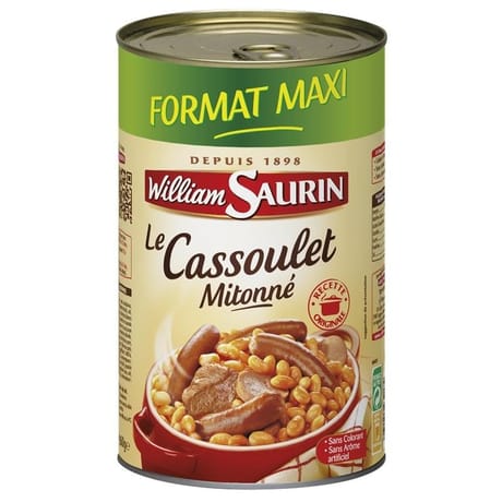 William saurin cassoulet mitonné - plat cuisiné 1,260kg
