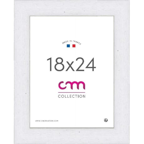 Cadre photo 18x24cm riviera blanc