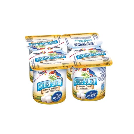 Yoplait yaourt ferme nature sucré 4x125g