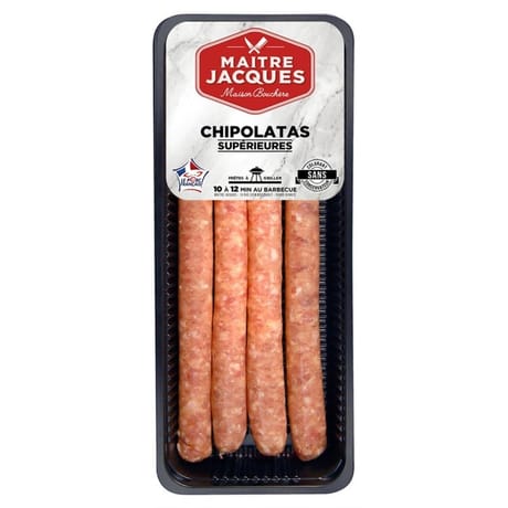 Chipolatas prenium x4 xl 320g Maitre Jacques