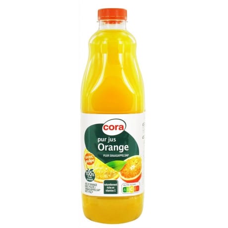 Cora pur jus orange avec pulpe 1.5L