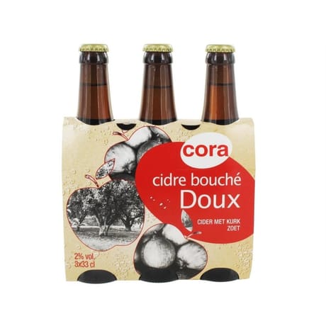Cora cidre doux 3 x 33 cl 2% Vol.