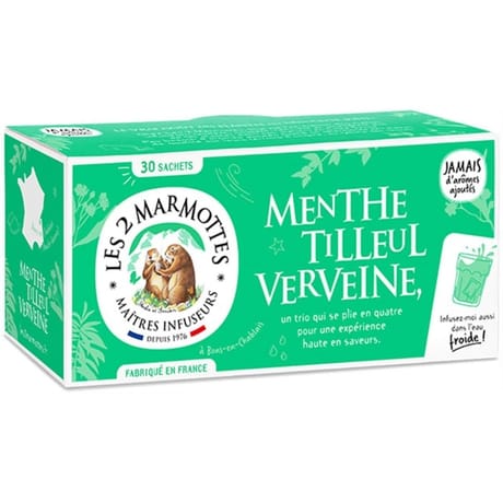 Les 2 Marmottes infusion menthé tilleul verveine 42g