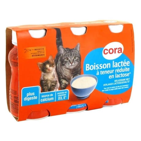 Cora boisson lactée pour chats 3x200ml