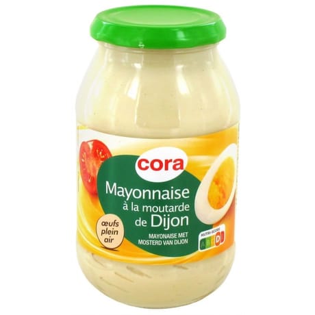 Cora mayonnaise à la moutarde de Dijon bocal 470g