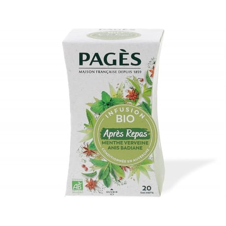 Pages infusion bio après-repas x20s 30g
