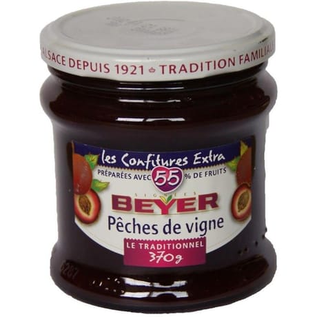 Beyer confiture extra pêches de vigne 370g