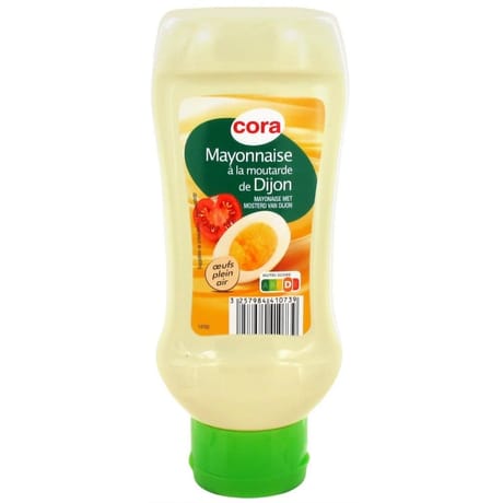 Cora mayonnaise à la moutarde de Dijon flacon souple 423g