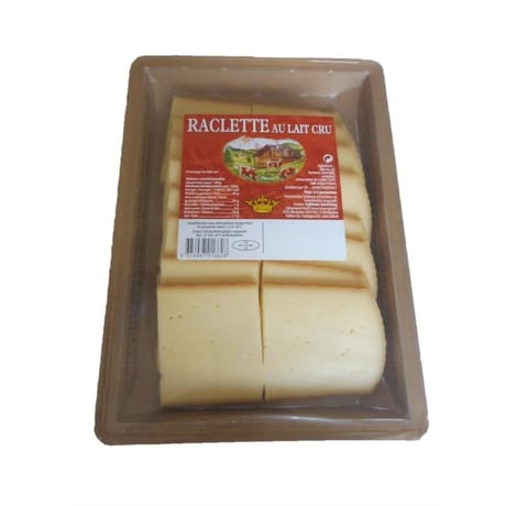 Raclette tranchettes lait cru slice pack 400g