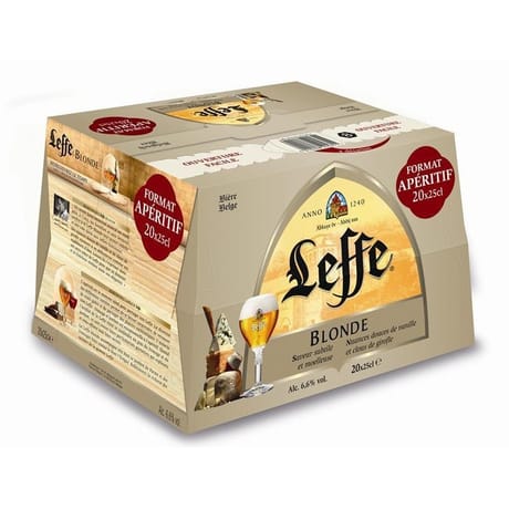 Leffe blonde 20x25cl format apéritif 6.6% Vol.