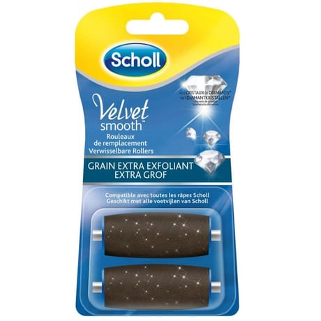 Scholl velvet smooth rouleaux de remplacement grain extra exfoliant x2