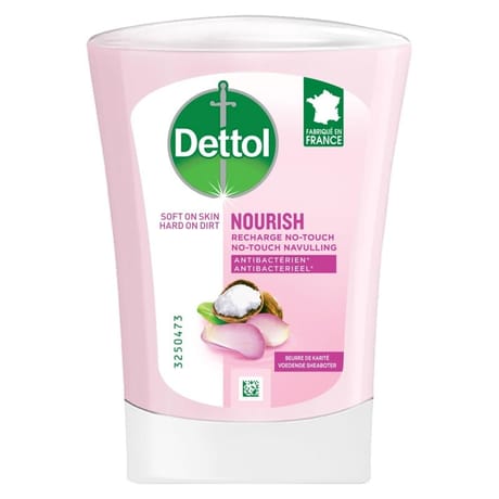 Dettol no-touch recharge savon antibactérien beurre de karité 250 ml