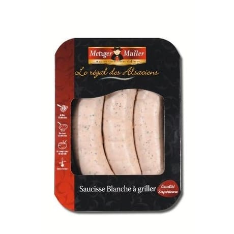 Metzger Muller saucisse blanche à griller supérieure 330g