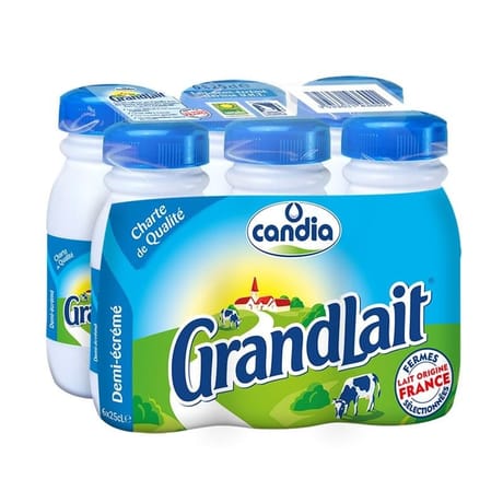 Grandlait 1/2 écrémé bouteille bp 6x25cl